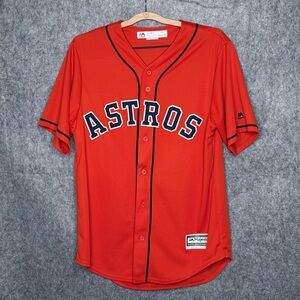 Houston Astros Majestic Official Cool Base Jersey in Orange-‎ Sz M